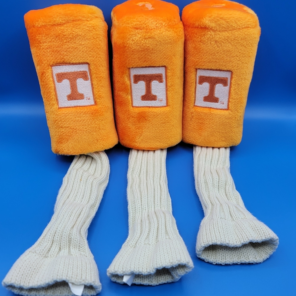Tennessee Vols Volunteers Golf Club Headcovers 1,3,5 Irons Orange White New